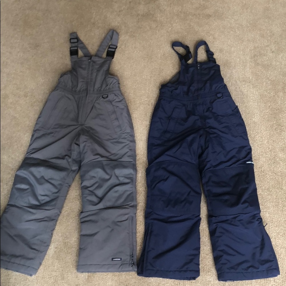 2 Pairs of Boys Lands End Snow Pants